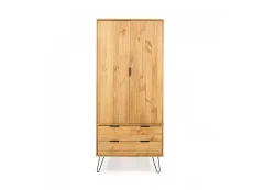 Core Core Augusta Waxed Pine 2 Door 2 Drawer Double Wardrobe