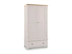 Julian Bowen Julian Bowen Richmond Grey and Oak 2 Door 1 Drawer Wardrobe