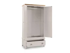 Julian Bowen Julian Bowen Richmond Grey and Oak 2 Door 1 Drawer Wardrobe