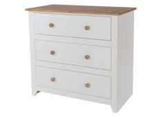 Core Capri White 3 Drawer Chest of Drawers Core Capri White 3 Drawer Chest of Drawers