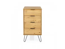 Core Core Augusta Waxed Pine 4 Drawer Narrow Chest of Drawers