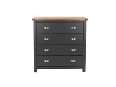 Core Core Dunkeld Midnight Blue and Oak 4 Drawer Chest of Drawers