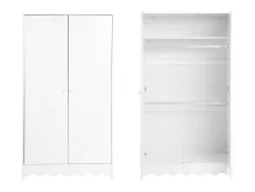 Bebe & Beyond Bebe & Beyond Dancer White 2 Door Double Wardrobe