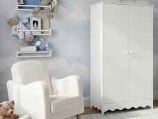 Bebe & Beyond Bebe & Beyond Dancer White 2 Door Double Wardrobe