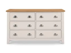 Julian Bowen Richmond Grey and Oak 3+3 Drawer Wide Chest of Drawers (Assembled) Julian Bowen Richmond Grey and Oak 3+3 Drawer Wide Chest of Drawers (Assembled)
