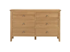 Julian Bowen Cotswold Oak 3+3 Drawer Chest of Drawers Julian Bowen Cotswold Oak 3+3 Drawer Chest of Drawers