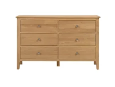 Julian Bowen Julian Bowen Cotswold Oak 3+3 Drawer Chest of Drawers