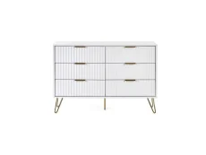 Julian Bowen Julian Bowen Murano Matte White 3+3 Drawer Chest of Drawers