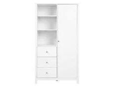 Bebe & Beyond Bebe & Beyond Wanderer White 1 Door 3 Drawer Double Wardrobe