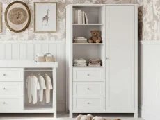 Bebe & Beyond Bebe & Beyond Wanderer White 1 Door 3 Drawer Double Wardrobe