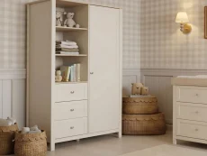Bebe & Beyond Wanderer Cashmere & Oak 1 Door 3 Drawer Double Wardrobe Bebe & Beyond Wanderer Cashmere & Oak 1 Door 3 Drawer Double Wardrobe