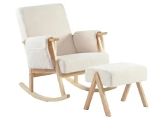 Bebe & Beyond Bebe & Beyond Storyteller Off-White Ted Nursing Chair & Stool
