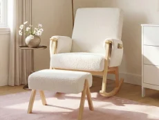 Bebe & Beyond Bebe & Beyond Storyteller Off-White Ted Nursing Chair & Stool