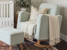 Bebe & Beyond Soother Boucle Sage Nursing Chair & Stool Bebe & Beyond Soother Boucle Sage Nursing Chair & Stool