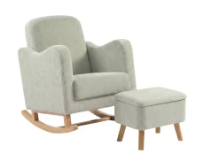 Bebe & Beyond Bebe & Beyond Soother Boucle Sage Nursing Chair & Stool