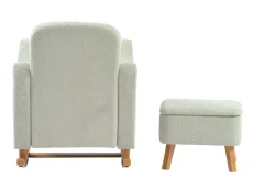 Bebe & Beyond Bebe & Beyond Soother Boucle Sage Nursing Chair & Stool