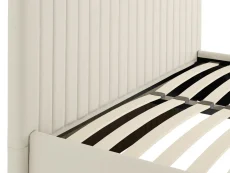 LPD LPD Berlin Tall Milk Velvet Ottoman Bed Frame