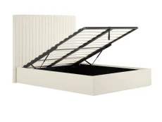 LPD LPD Berlin Tall Milk Velvet Ottoman Bed Frame