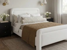 LPD Leonnie Ghost Fabric Double Bed Frame LPD Leonnie Ghost Fabric Double Bed Frame
