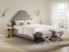 LPD Quince Light Grey Fabric Bed Frame