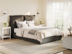 LPD Sunday Deep Grey Fabric Bed Frame LPD Sunday Deep Grey Fabric Bed Frame