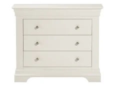 Seconique Seconique Bordeaux Ivory Wooden 3 Drawer Chest of Drawers