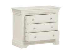 Seconique Seconique Bordeaux Ivory Wooden 3 Drawer Chest of Drawers