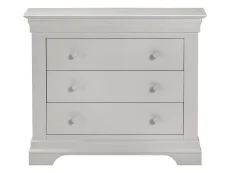 Seconique Seconique Bordeaux Pebble Grey Wooden 3 Drawer Chest of Drawers