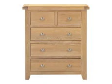 Seconique Seconique Windsor Natural Oak Wooden 3+2 Drawer Chest of Drawers