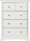 Seconique Seconique Stratford White Wooden 3+2 Drawer Chest of Drawers