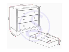 Seconique Seconique Stratford White Wooden 3 Drawer Chest of Drawers