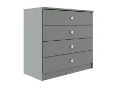 Seconique Seconique Denver Grey Gloss 4 Drawer Chest of Drawers