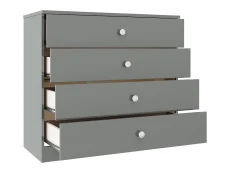 Seconique Seconique Denver Grey Gloss 4 Drawer Chest of Drawers