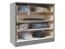 Seconique Seconique Denver Grey Gloss 4 Drawer Chest of Drawers