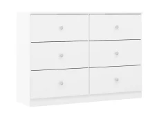 Seconique Seconique Denver White Gloss 3+3 Drawer Chest of Drawers