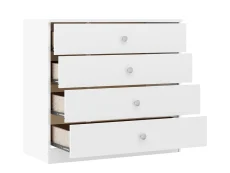 Seconique Seconique Denver White Gloss 4 Drawer Chest of Drawers