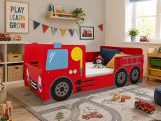 Kidsaw Red Fire Engine Toddler Bed Frame Kidsaw Red Fire Engine Toddler Bed Frame
