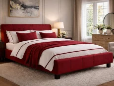Time Living Time Living Hamburg Red Fabric Bed Frame