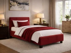Time Living Time Living Hamburg Red Fabric Bed Frame