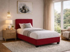 Time Living Time Living Opalia Red Fabric Bed Frame