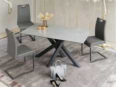 Torelli Torelli Brando Matte Grey Glass Dining Table