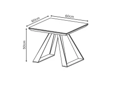Torelli Torelli Lavante Grey Gloss Ceramic Lamp Table