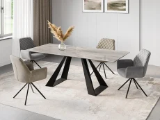 Torelli Lavante Grey Gloss 200cm Extendable Dining Table Torelli Lavante Grey Gloss 200cm Extendable Dining Table
