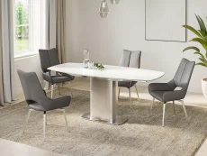Torelli  Torelli Olivia White Glass 190cm Extendable Dining Table