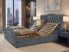 Clearance - Flexisleep Brae Electric Adjustable Bed Frame in Madrid Charcoal Clearance - Flexisleep Brae Electric Adjustable Bed Frame in Madrid Charcoal