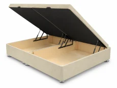 Clearance - Willow & Eve 5ft King Size Side Opening Ottoman Divan Base in Natural Faux Suede Clearance - Willow & Eve 5ft King Size Side Opening Ottoman Divan Base in Natural Faux Suede