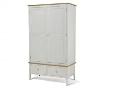 Archers Archers Cotswold Grey and Oak 2 Door 2 Drawer Double Wardrobe (Part Assembled)