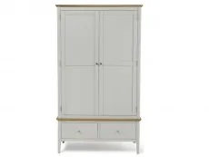 Archers Cotswold Grey and Oak 2 Door 2 Drawer Double Wardrobe (Part Assembled)