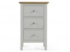 Archers Archers Cotswold Grey and Oak 3 Drawer Bedside Table (Assembled)