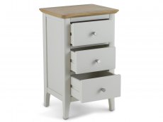 Archers Archers Cotswold Grey and Oak 3 Drawer Bedside Cabinet (Assembled)